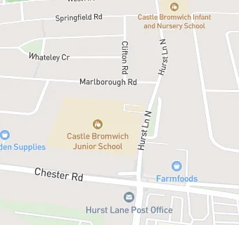 map for Castle Bromwich Junior School