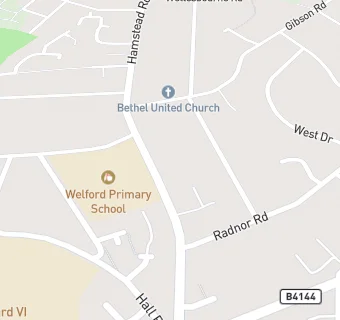 map for Hamstead Road Surgery