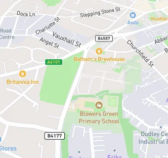 map for Blowers Green Primary School