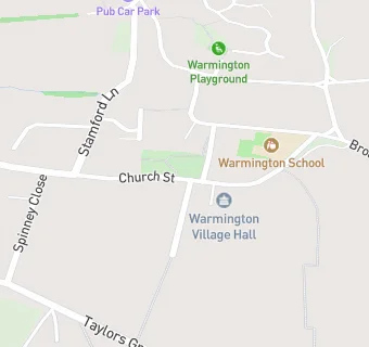 map for Warmington Village Hall