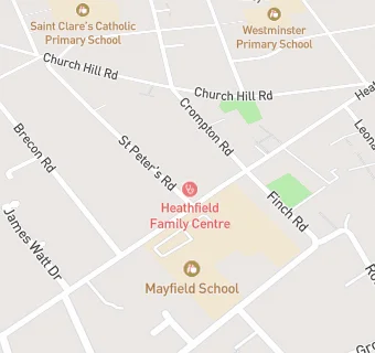 map for Heathfield Family Centre