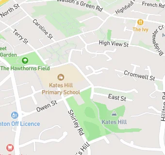 map for Kates Hill Primary School