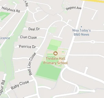 map for Tividale Hall Primary School