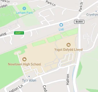 map for Ysgol Dafydd Llwyd