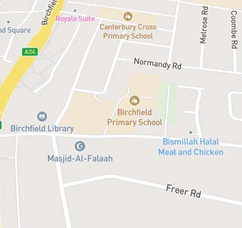 map for Birchfield Community School