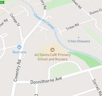 map for All Saints CofE Primary School and Nursery, Nuneaton