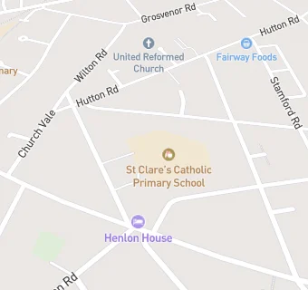 map for St Clare's Catholic Primary School