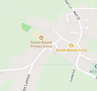 map for Dunton Basset Primary School