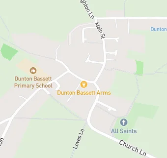 map for Dunton Bassett Arms Restaurant Limited