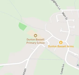 map for Dunton Bassett Primary School