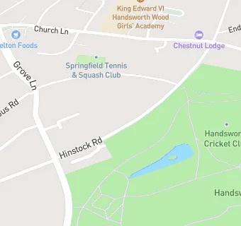 map for Handsworth Park Cricket Pavillion