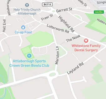 map for Attleborough Sports Club