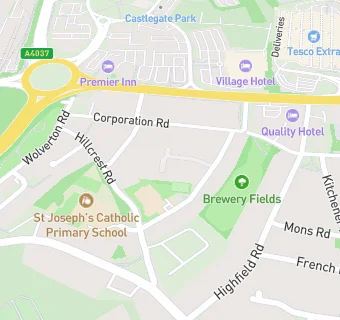 map for St Thomas's School