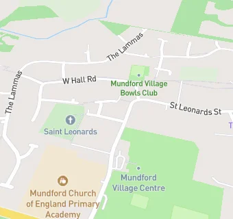 map for Mundford Village Hall