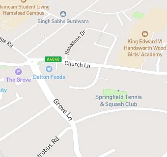 map for Springfield Tennis And Squash Club