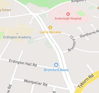 map for Bromford Lane Chippy (Bdu)