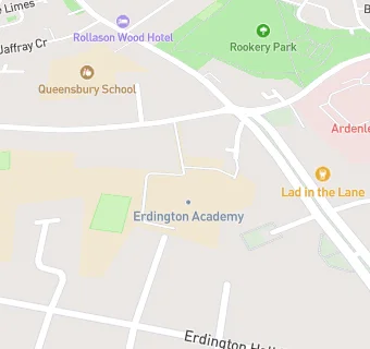 map for Kingsbury School and Sports College