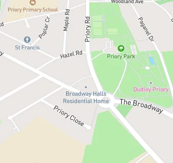 map for Broadway Halls Care Home