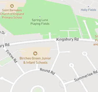 map for Birches Green Junior School