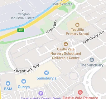 map for Castle Vale Nursery School