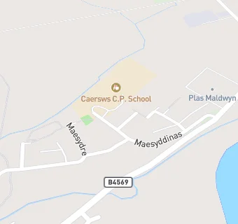 map for Caersws Primary School