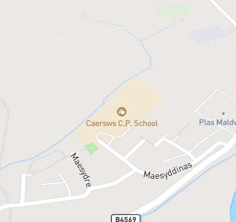 map for Caersws C.P. School