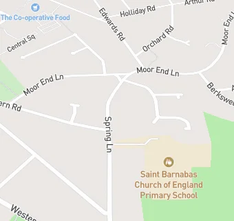 map for St Barnabas C Of E Primary School