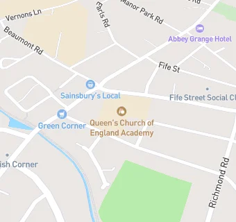 map for Queen's Church of England Academy