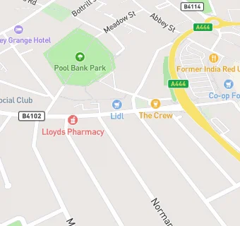 map for Queens Road Surgery