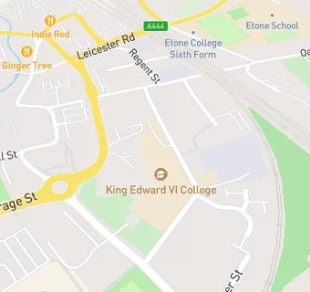 map for King Edward VI College Nuneaton