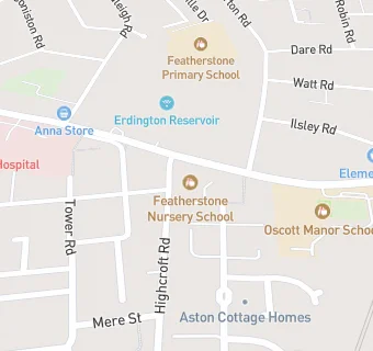 map for Featherstone Nursery School