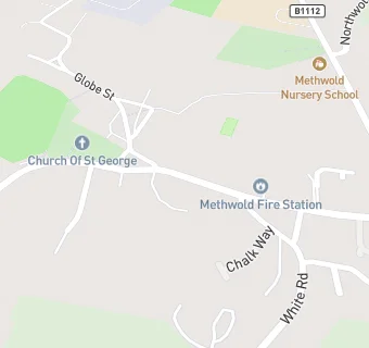 map for St George's Hall (Feltwell Surgery)