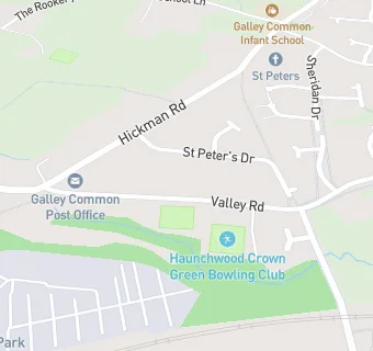 map for Haunchwood Sports and Social Club