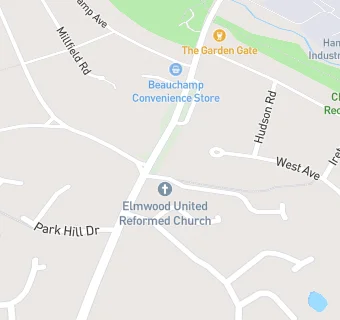 map for Elmwood United Reformed Church