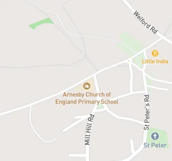 map for Arnesby Church of England Primary School