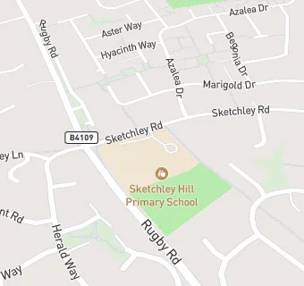 map for Sketchley Hill Primary School Burbage