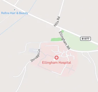 map for Ellingham Hospital