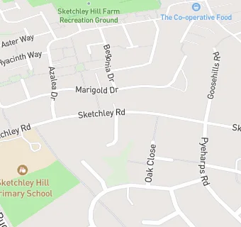 map for Sketchley Hill County Primary School