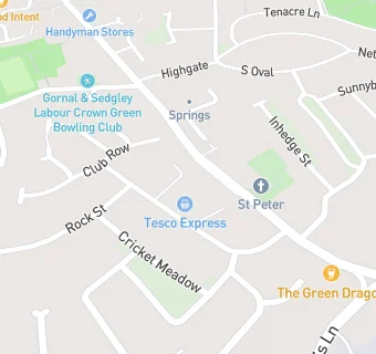 map for Bhandal Dental Practice - Upper Gornal