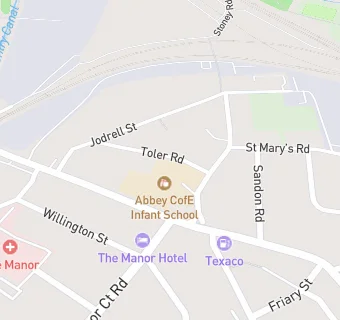 map for Abbey CofE Infant School