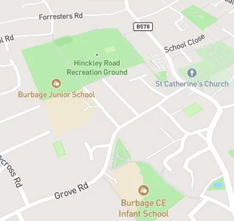 map for Burbage Junior School