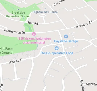 map for The Burbage Surgery