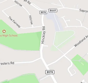 map for Kids Planet Burbage Day Nursery