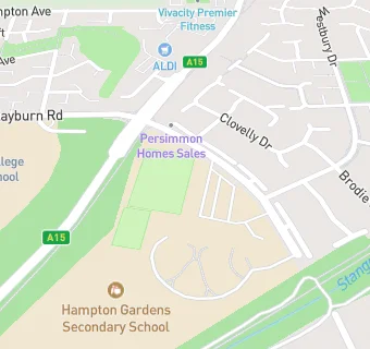 map for Hampton Gardens Secondary School