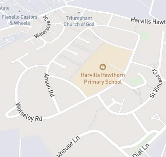 map for Harvills Hawthorn Primary School