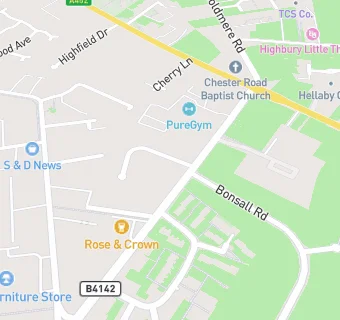 map for Boldmere Court Care Home