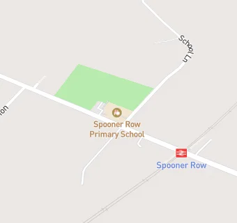 map for Spooner Row Primary School