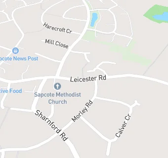 map for Sapcote Methodist Church Hall