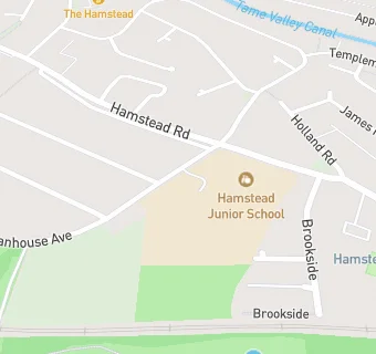 map for Hamstead Infant School