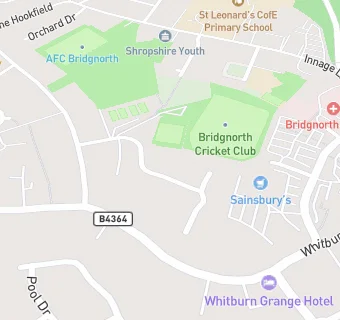 map for Bridgnorth Bowling Club